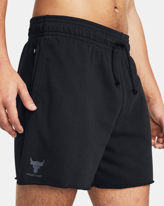 Men's Project Rock Terry Shorts in Black image number 3